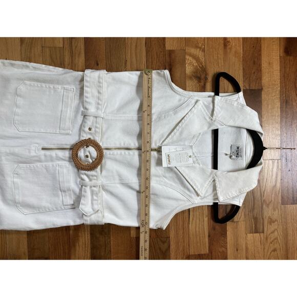 Revole Show Me Your MuMu Jacksonville Cropped Jumpsuit White Womens Size XL - Picture 9 of 9